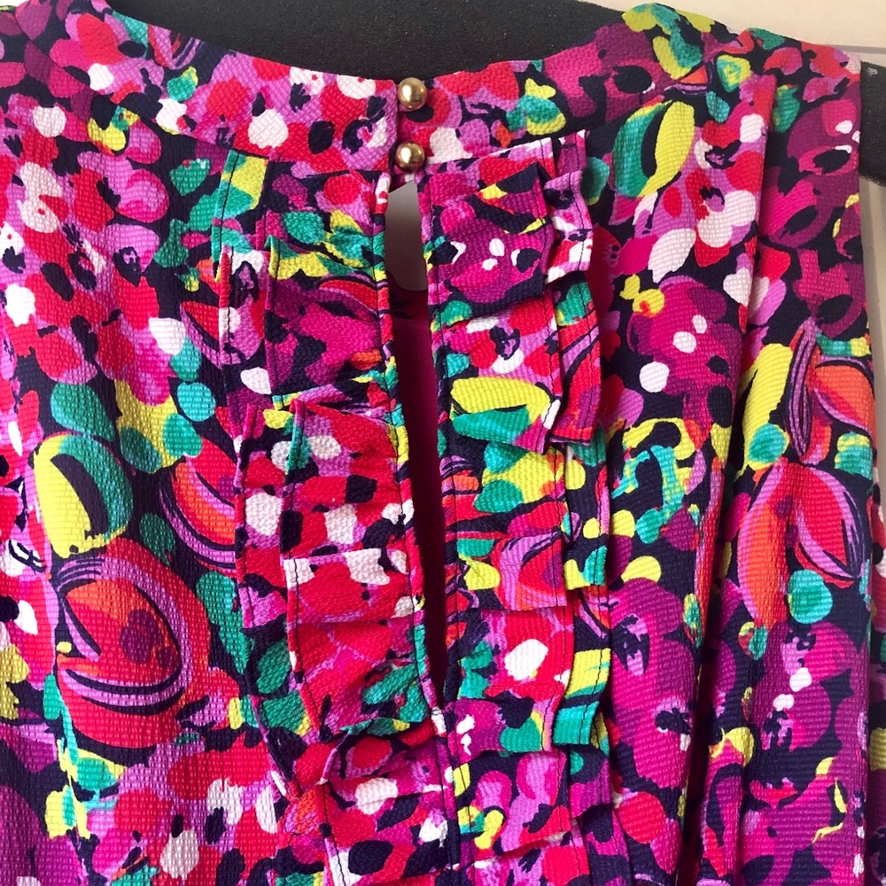 Floral Lilly Pulitzer Dress with Ruffle Detail